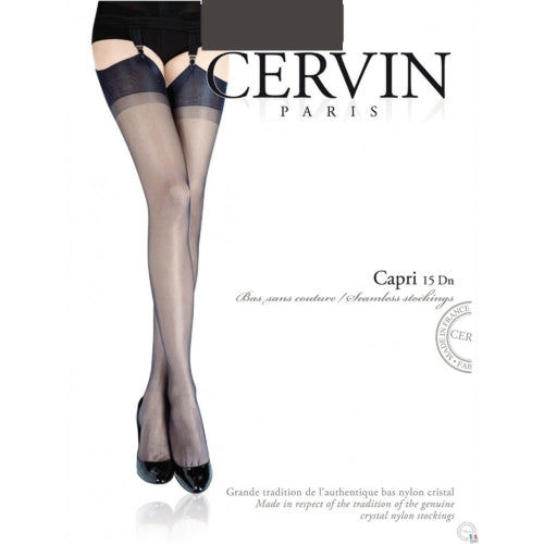 CERVIN Capri 15 RHT nylonkousen - kleur Dark Gray (Gris Foncé)